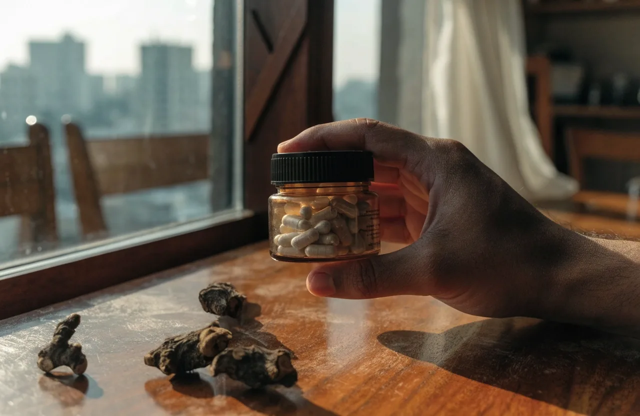 Pressed botanical tablets stacked on linen in daylight